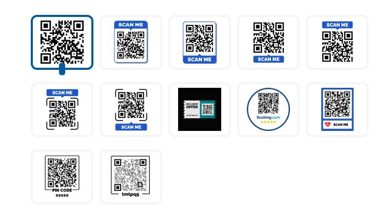 QR code sticker design on VioQR